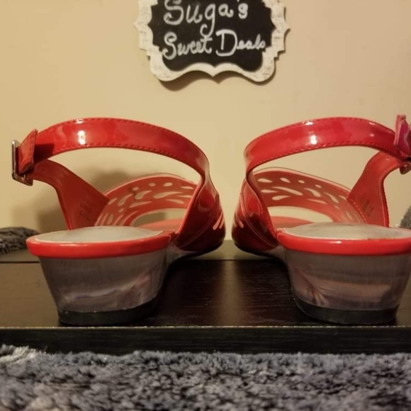 Easy street patent leather wedge sandals sz11 - Picture 6 of 8